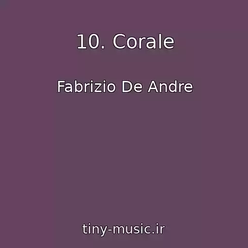 کاور آهنگ 10. Corale از Fabrizio De Andre