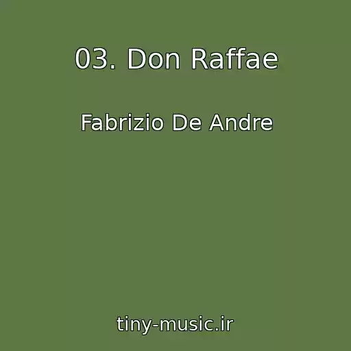 کاور آهنگ 03. Don Raffae از Fabrizio De Andre