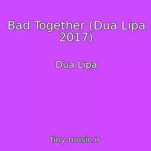 کاور آهنگ Bad Together (Dua Lipa 2017) از Dua Lipa