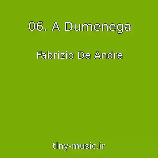 کاور آهنگ 06. A Dumenega از Fabrizio De Andre
