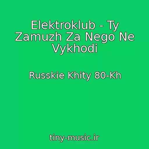 کاور آهنگ Elektroklub - Ty Zamuzh Za Nego Ne Vykhodi از Russkie Khity 80-Kh