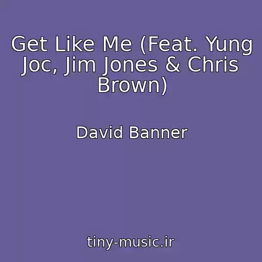 کاور آهنگ Get Like Me (Feat. Yung Joc, Jim Jones & Chris Brown) از David Banner