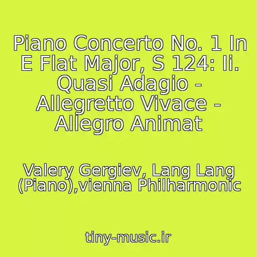 کاور آهنگ Piano Concerto No. 1 In E Flat Major, S 124: Ii. Quasi Adagio - Allegretto Vivace - Allegro Animat از Valery Gergiev, Lang Lang (Piano),vienna Philharmonic