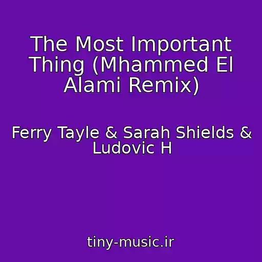 کاور آهنگ The Most Important Thing (Mhammed El Alami Remix) از Ferry Tayle & Sarah Shields & Ludovic H