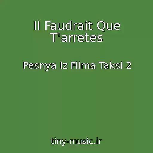 کاور آهنگ Il Faudrait Que T'arretes از Pesnya Iz Filma Taksi 2