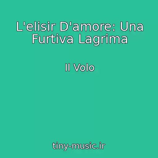 کاور آهنگ L'elisir D'amore: Una Furtiva Lagrima از Il Volo
