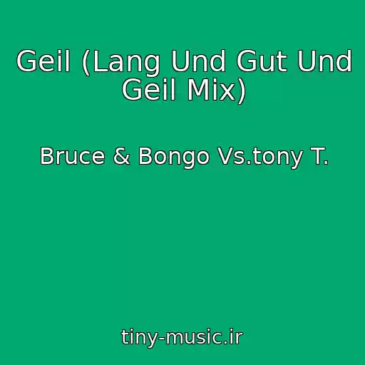 کاور آهنگ Geil (Lang Und Gut Und Geil Mix) از Bruce & Bongo Vs.tony T.