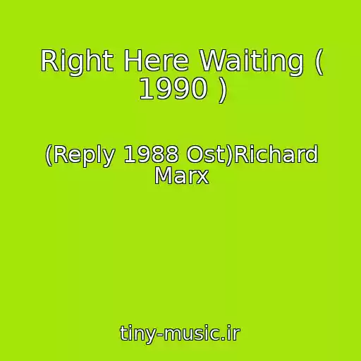 کاور آهنگ Right Here Waiting ( 1990 ) از (Reply 1988 Ost)Richard Marx