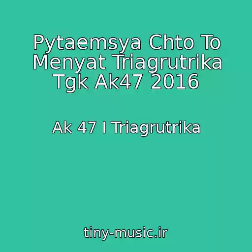کاور آهنگ Pytaemsya Chto To Menyat Triagrutrika Tgk Ak47 2016 از Ak 47 I Triagrutrika