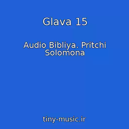 کاور آهنگ Glava 15 از Audio Bibliya. Pritchi Solomona