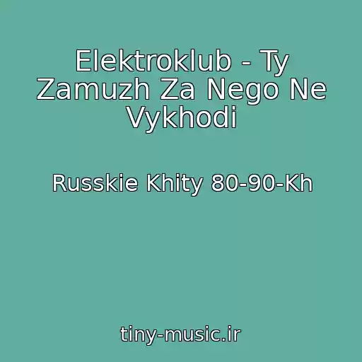 کاور آهنگ Elektroklub - Ty Zamuzh Za Nego Ne Vykhodi از Russkie Khity 80-90-Kh