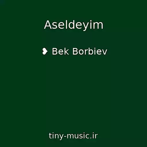 کاور آهنگ Aseldeyim از ❥ Bek Borbiev