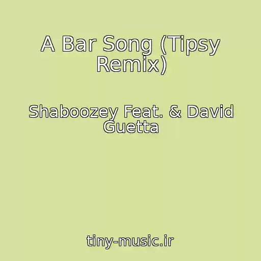 کاور آهنگ A Bar Song (Tipsy Remix) از Shaboozey Feat. & David Guetta