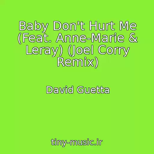 کاور آهنگ Baby Don't Hurt Me (Feat. Anne-Marie & Leray) (Joel Corry Remix) از David Guetta