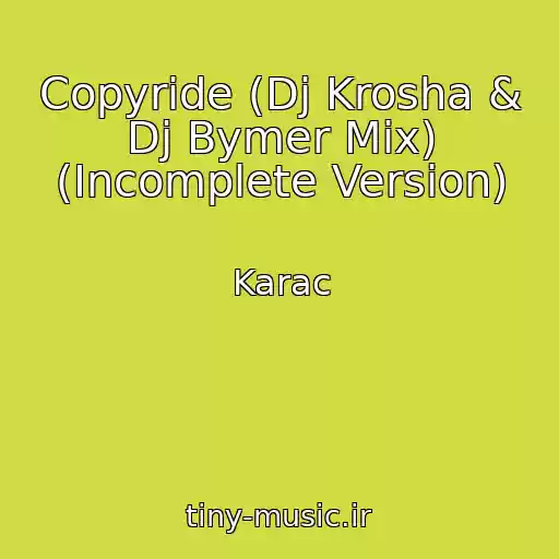 کاور آهنگ Copyride (Dj Krosha & Dj Bymer Mix) (Incomplete Version) از Karac