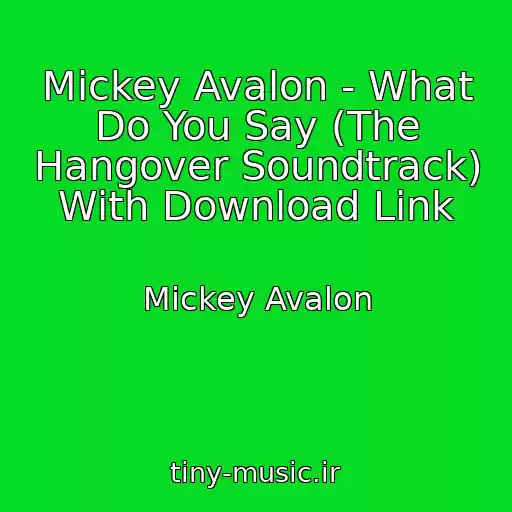 کاور آهنگ Mickey Avalon - What Do You Say (The Hangover Soundtrack) With Download Link از Mickey Avalon