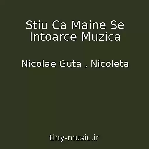 کاور آهنگ Stiu Ca Maine Se Intoarce Muzica از Nicolae Guta , Nicoleta