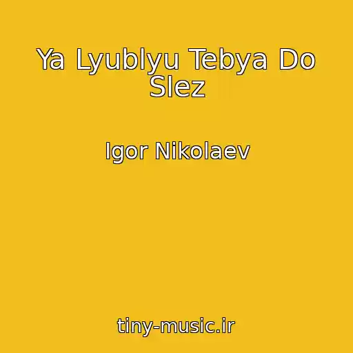 کاور آهنگ Ya Lyublyu Tebya Do Slez از Igor Nikolaev