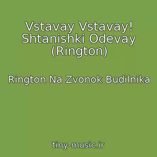 کاور آهنگ Vstavay Vstavay! Shtanishki Odevay (Rington) از Rington Na Zvonok Budilnika