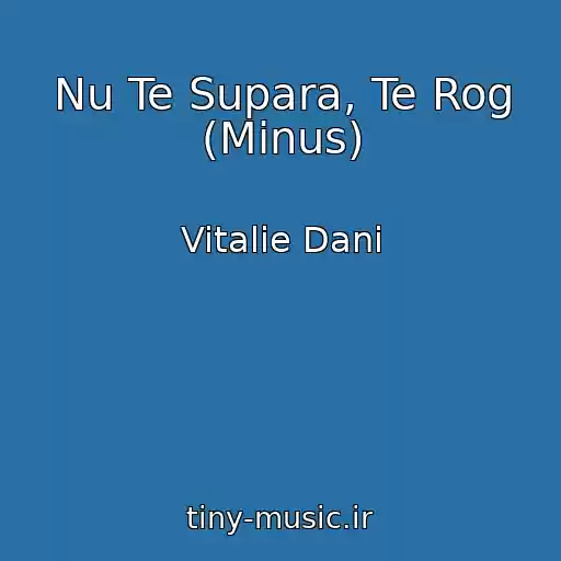 کاور آهنگ Nu Te Supara, Te Rog (Minus) از Vitalie Dani