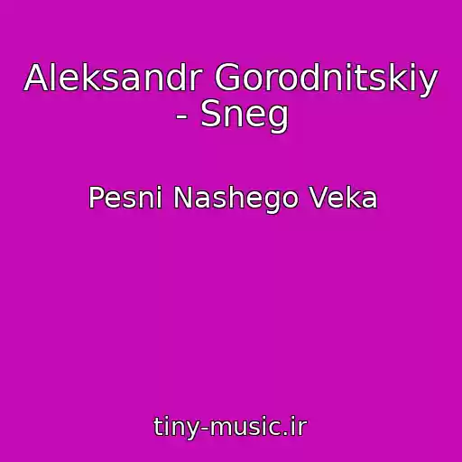 کاور آهنگ Aleksandr Gorodnitskiy - Sneg از Pesni Nashego Veka