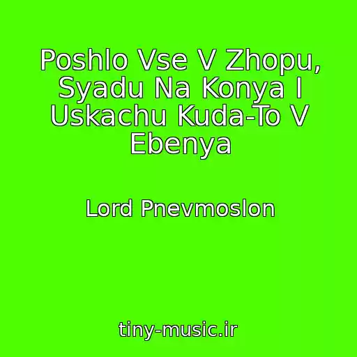 کاور آهنگ Poshlo Vse V Zhopu, Syadu Na Konya I Uskachu Kuda-To V Ebenya از Lord Pnevmoslon
