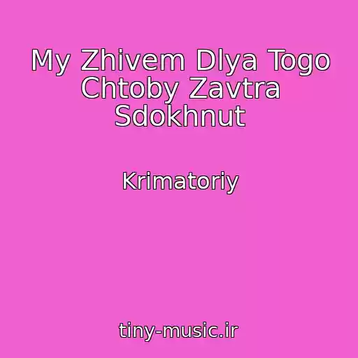 کاور آهنگ My Zhivem Dlya Togo Chtoby Zavtra Sdokhnut از Krimatoriy
