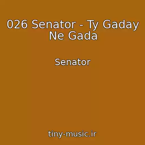 کاور آهنگ 026 Senator - Ty Gaday Ne Gada از Senator