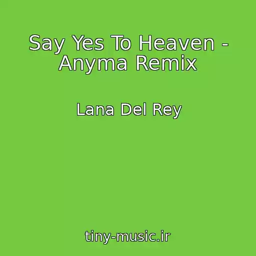 کاور آهنگ Say Yes To Heaven - Anyma Remix از Lana Del Rey