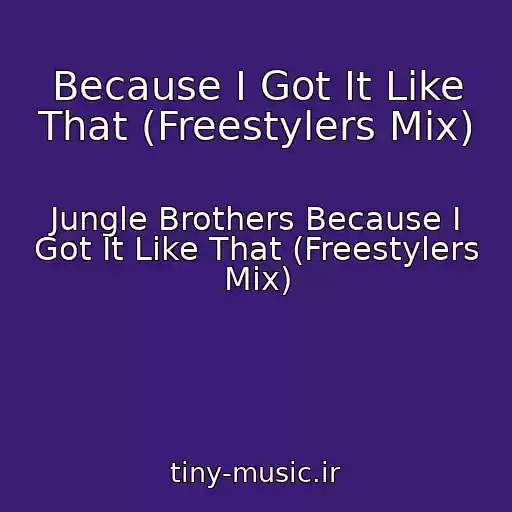 کاور آهنگ Because I Got It Like That (Freestylers Mix) از Jungle Brothers Because I Got It Like That (Freestylers Mix)