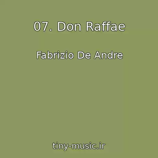 کاور آهنگ 07. Don Raffae از Fabrizio De Andre
