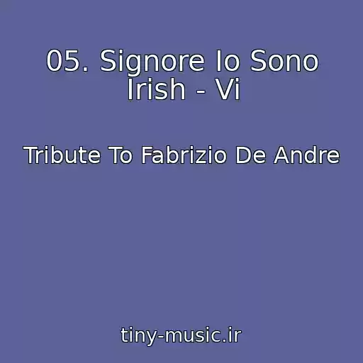 کاور آهنگ 05. Signore Io Sono Irish - Vi از Tribute To Fabrizio De Andre