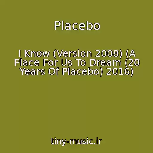 کاور آهنگ Placebo از I Know (Version 2008) (A Place For Us To Dream (20 Years Of Placebo) 2016)