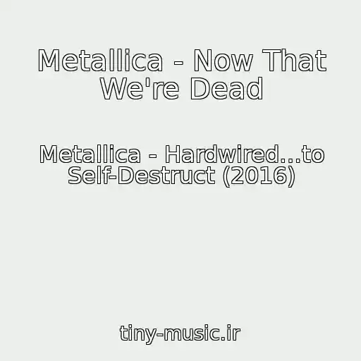 کاور آهنگ Metallica - Now That We're Dead از Metallica - Hardwired…to Self-Destruct (2016)