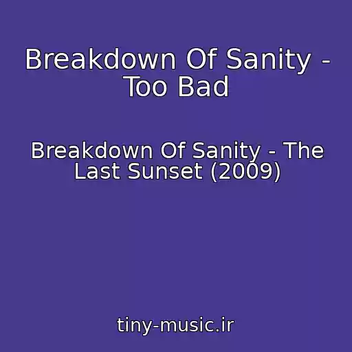 کاور آهنگ Breakdown Of Sanity - Too Bad از Breakdown Of Sanity - The Last Sunset (2009)
