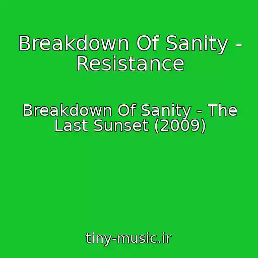کاور آهنگ Breakdown Of Sanity - Resistance از Breakdown Of Sanity - The Last Sunset (2009)