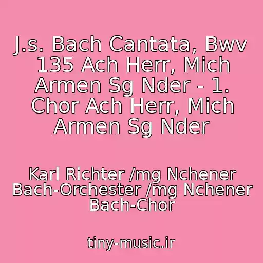 کاور آهنگ J.s. Bach Cantata, Bwv 135 Ach Herr, Mich Armen Sg Nder - 1. Chor Ach Herr, Mich Armen Sg Nder از Karl Richter /mg Nchener Bach-Orchester /mg Nchener Bach-Chor