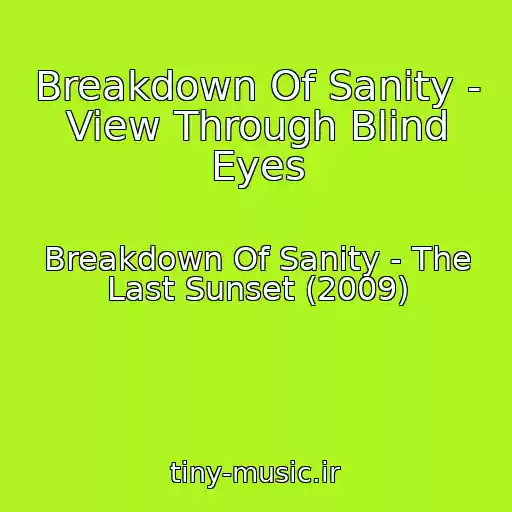 کاور آهنگ Breakdown Of Sanity - View Through Blind Eyes از Breakdown Of Sanity - The Last Sunset (2009)