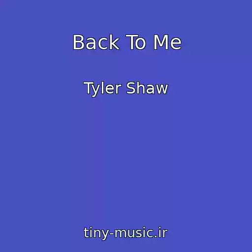 کاور آهنگ Back To Me از Tyler Shaw