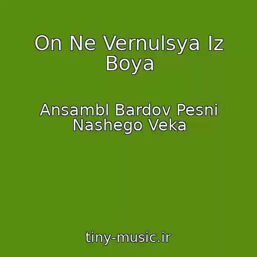 کاور آهنگ On Ne Vernulsya Iz Boya از Ansambl Bardov Pesni Nashego Veka