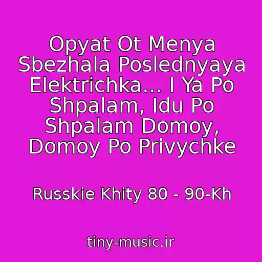 کاور آهنگ Opyat Ot Menya Sbezhala Poslednyaya Elektrichka... I Ya Po Shpalam, Idu Po Shpalam Domoy, Domoy Po Privychke از Russkie Khity 80 - 90-Kh