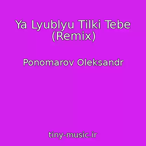 کاور آهنگ Ya Lyublyu Tіlki Tebe (Remix) از Ponomarov Oleksandr
