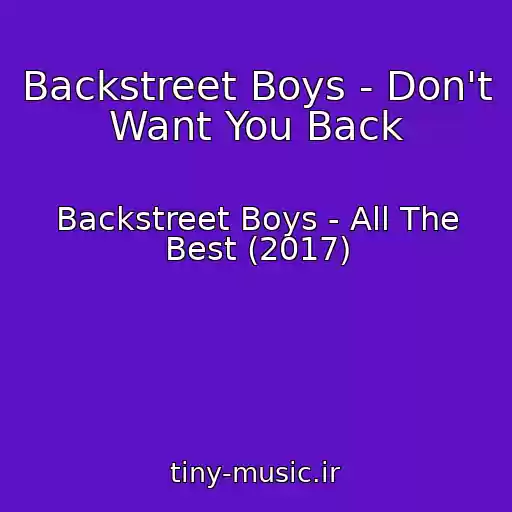 کاور آهنگ Backstreet Boys - Don't Want You Back از Backstreet Boys - All The Best (2017)