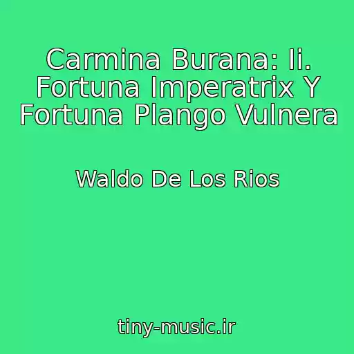 کاور آهنگ Carmina Burana: Ii. Fortuna Imperatrix Y Fortuna Plango Vulnera از Waldo De Los Rios