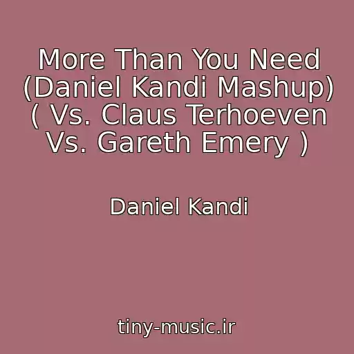 کاور آهنگ More Than You Need (Daniel Kandi Mashup) ( Vs. Claus Terhoeven Vs. Gareth Emery ) از Daniel Kandi