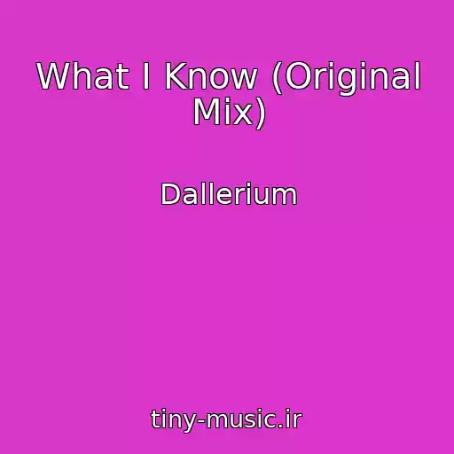 کاور آهنگ What I Know (Original Mix) از Dallerium