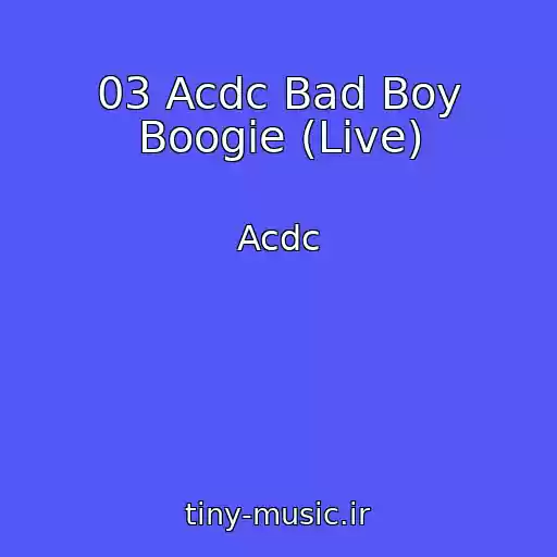 کاور آهنگ 03 Acdc Bad Boy Boogie (Live) از Acdc