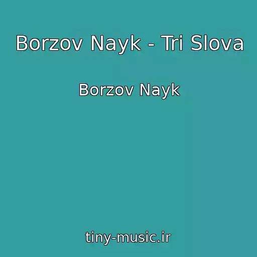 کاور آهنگ Borzov Nayk - Tri Slova از Borzov Nayk