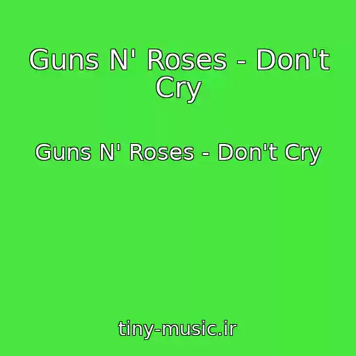 کاور آهنگ Guns N' Roses - Don't Cry از Guns N' Roses - Don't Cry