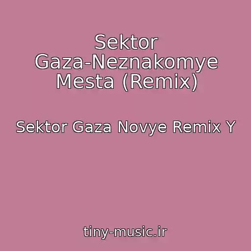 کاور آهنگ Sektor Gaza-Neznakomye Mesta (Remix) از Sektor Gaza Novye Remix Y